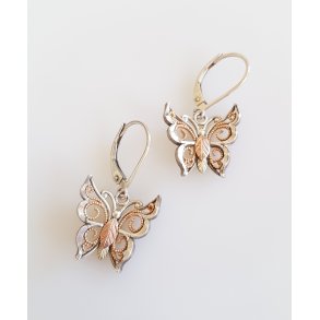  C.Coster vintage reringe i slv og 10 kt guld