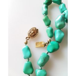 Erik Poul Fenster turkis halskde med slv ls