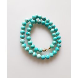 Retro smykkest udfrt i turkis og frgyld metal