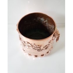 Antik kobber blomsterpotteskjuler/Champagnekler