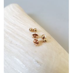 Hermann Siersbl restikker i 8 karat guld med perler