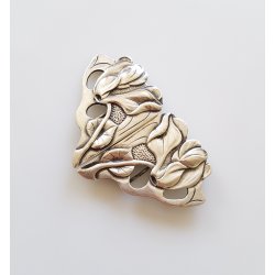 Art Nouveau bltespnde udfrt i massiv slv