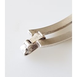 Retro slv armbnd prydet med grn emalje