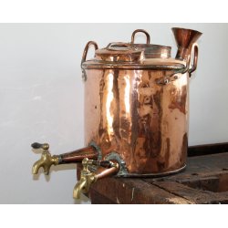 Gammel kobber kaffemaskine