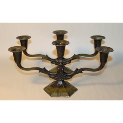 Art Deco bronze lysestager