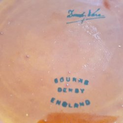 Art Deco Bourne Denby Danesby Ware electric blue fad