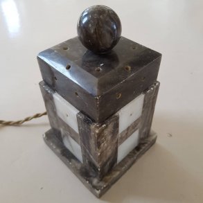 Art Deco ozonlampe i alabast