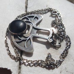 Sknvirke slv halssmykke mad onyx