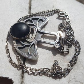 Sknvirke slv halssmykke mad onyx