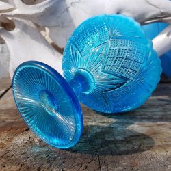 Opsats i turkis glas