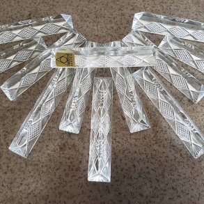 Oberglas Austria 12 stk. bestik holdere i krystal 