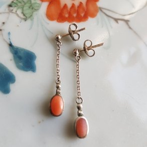 Vintage restikker i slv med koral