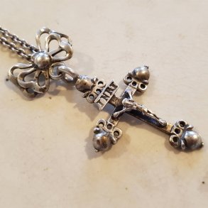 Vintage slv kde og stor kors