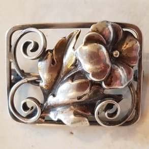 Art Deco broche i slv Bernhard Hertz