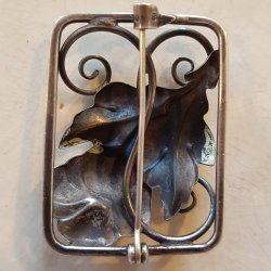 Art Deco broche i slv Bernhard Hertz