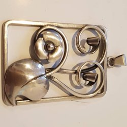  Art Deco vedhng i slv