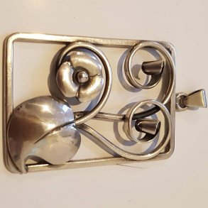  Art Deco vedhng i slv