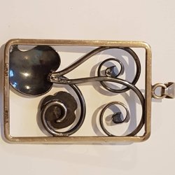  Art Deco vedhng i slv