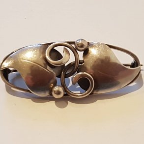 Art Deco broche i slv