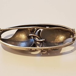 Art Deco broche i slv