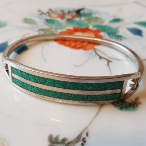 Retro armbnd i slv 925 med turkis