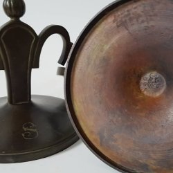 GAB Art Deco Bronze lysestager