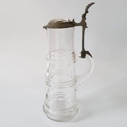 Antik glas/krystal kande med lg