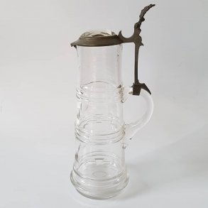 Antik glas/krystal kande med lg