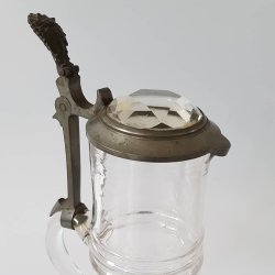 Antik glas/krystal kande med lg