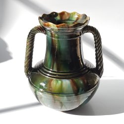 Gulvvase i blymajolika