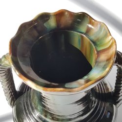 Gulvvase i blymajolika