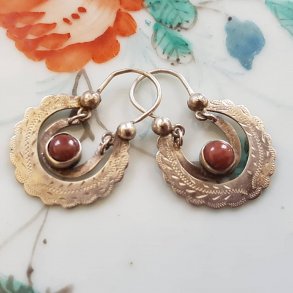 reringe i slv med rd lapis