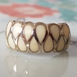 Retro ring i slv med ben