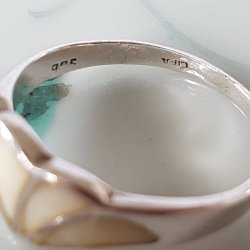 Retro ring i slv med ben