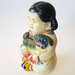 Gammel Kinesisk sparebsser i ler