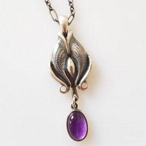 Georg Jensen Heritage rssmykke 2012 i sterling slv prydet med ametyst