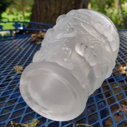  Art Deco vase i frostet glas