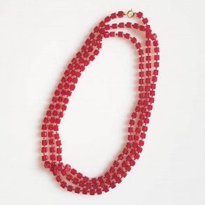 Vintage glas perler halskde