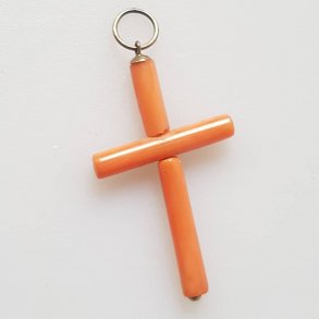 Art Deco kors i koral