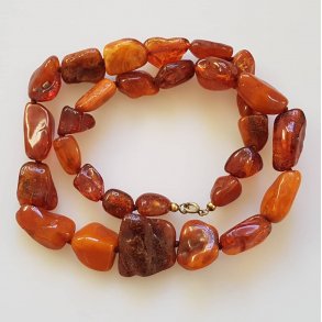 Vintage halskde i rav