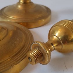 Franske empire lysestager af lueforgyldt bronze