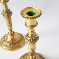 Franske empire lysestager i bronze fra ca. 1880
