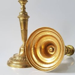 Franske empire lysestager i bronze fra ca. 1880