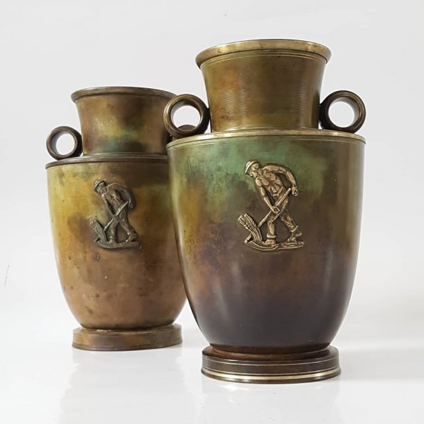 Art Deco bronze vaser/gulvvaser fra ORIO