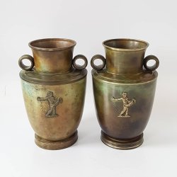 Art Deco bronze vaser/gulvvaser fra ORIO