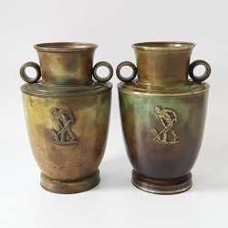 Art Deco bronze vaser/gulvvaser fra ORIO