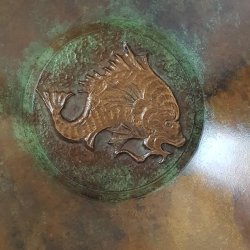 Art Deco bronze skl/fad fra Tinos Bronze