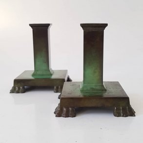 Art Deco bronze lysestager fra GAB Guldsmedsaktiabolaget No. 117