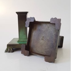 Art Deco bronze lysestager fra GAB Guldsmedsaktiabolaget No. 117