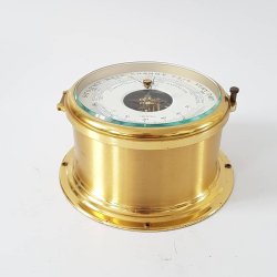 Schatz Royal Mariner skibsur og barometer af messing